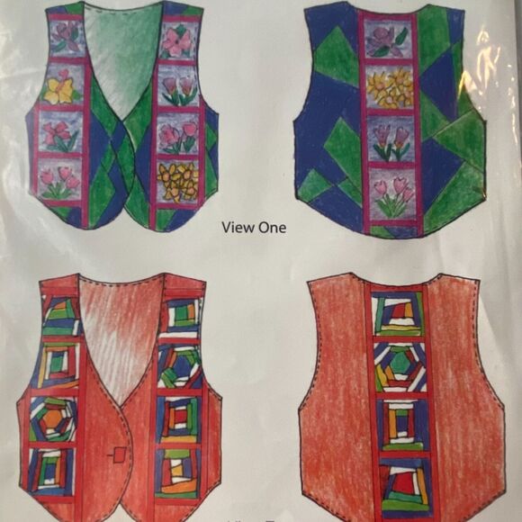 Grainline Gear 1510 Pattern My Favorite Things Vest Grandma Patchwork Unique - Picture 1 of 6